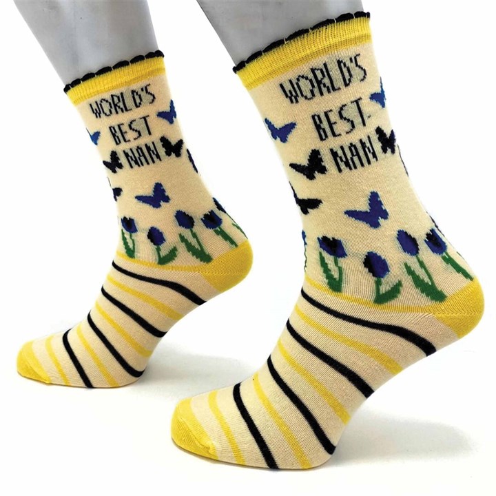 Worlds Best Nan Socks - Size 4 - 8