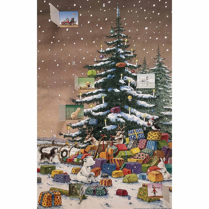 Little Polar Bear Under Christmas Tree Advent Calendar