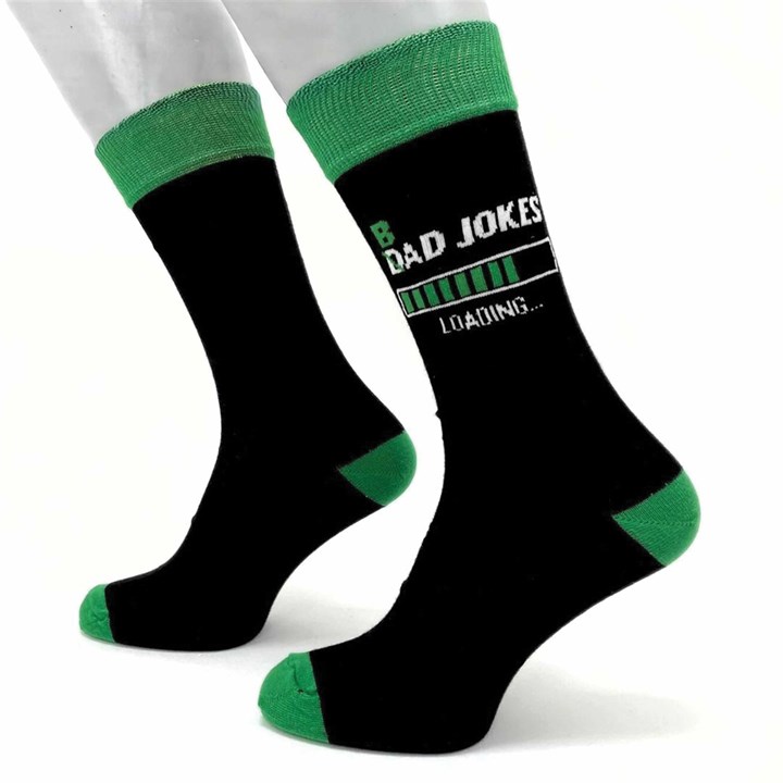 B/Dad Jokes Loading Socks - Size 7 - 11