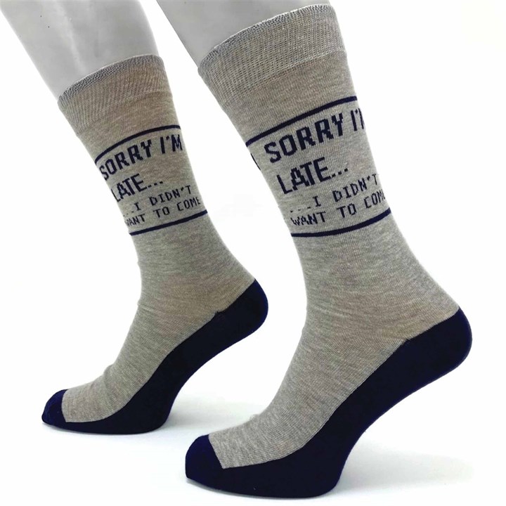 Sorry I'm Late Socks - Size 7 - 11