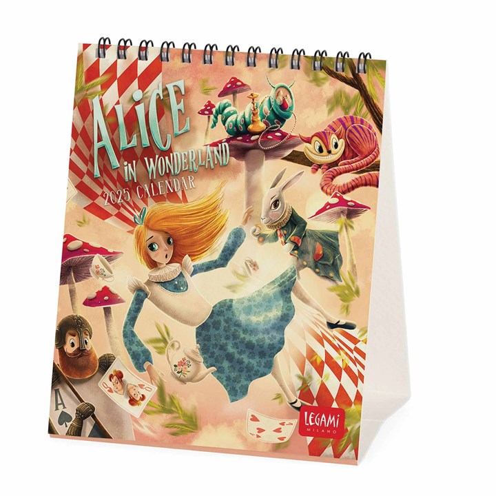 Alice in Wonderland Easel Desk Calendar 2025