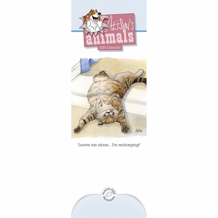 Alison's Animals Slim Calendar 2025