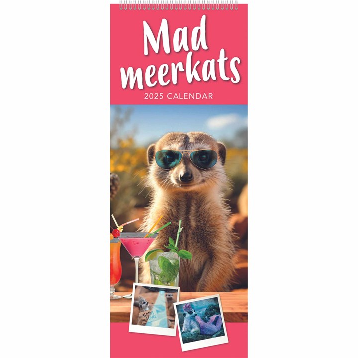 Mad Meerkats Slim Calendar 2025