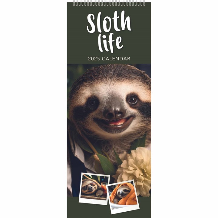 Sloth Life Slim Calendar 2025