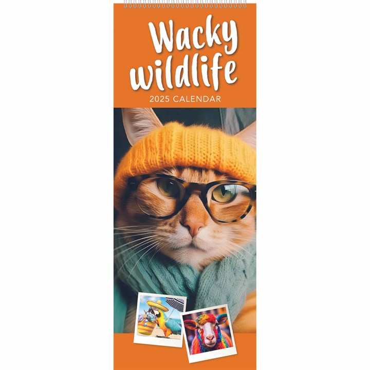 Wacky Wildlife Slim Calendar 2025