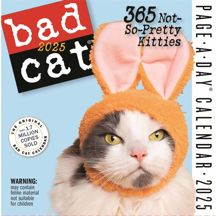 Bad Cat Desk Calendar 2025