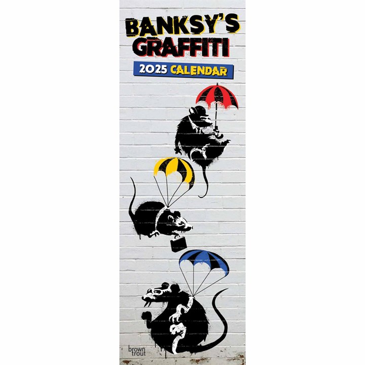 Banksy's Graffiti Slim Calendar 2025