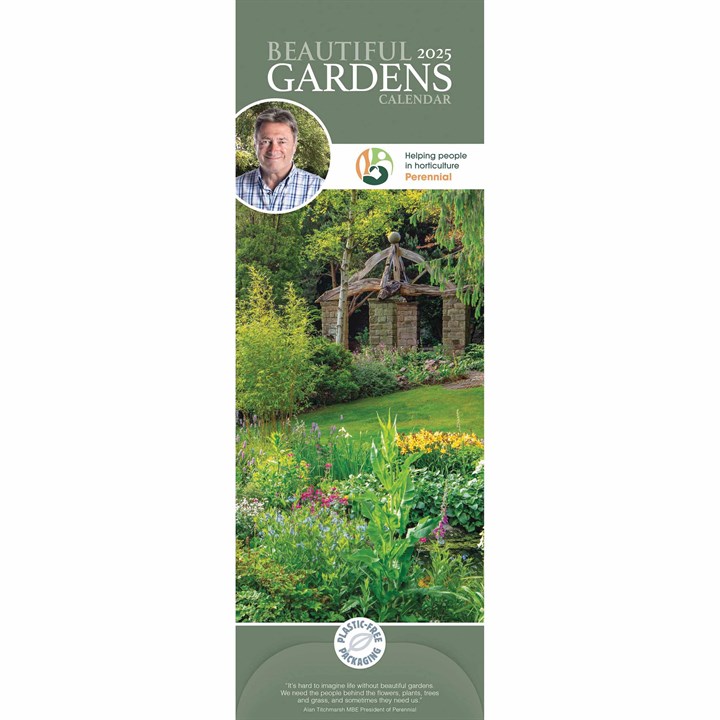 Alan Titchmarsh, Beautiful Gardens Slim Calendar 2025