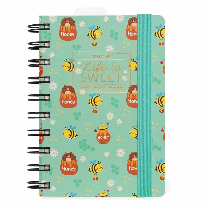 Bee Life is Sweet Day To View A6 Diary 2025
