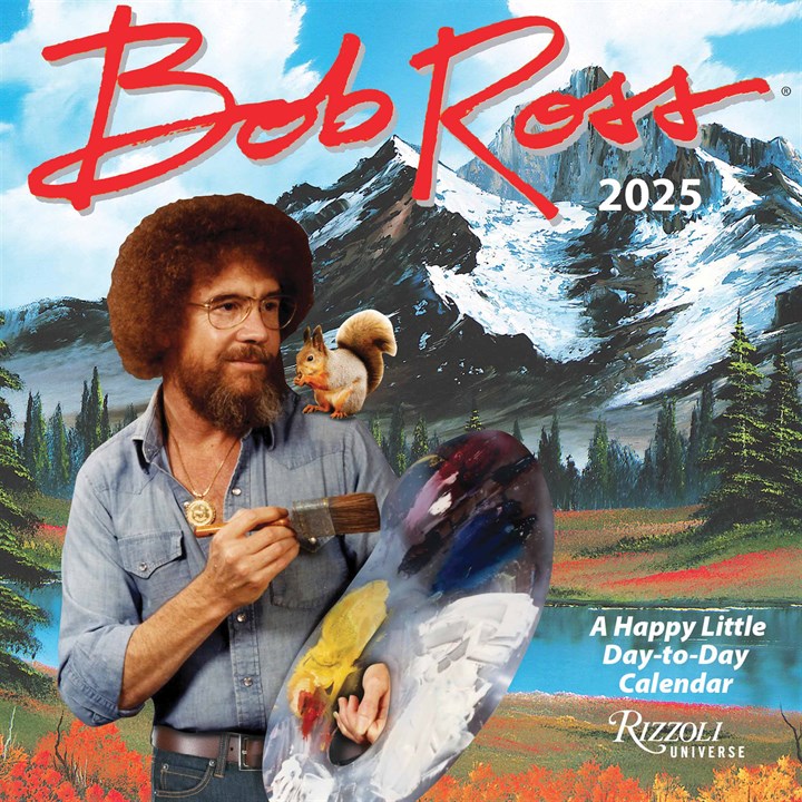 Bob Ross Desk Calendar 2025