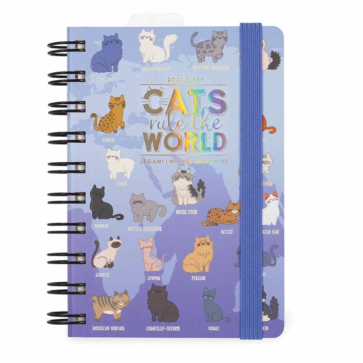 Cats Rule World Day To View A6 Diary 2025