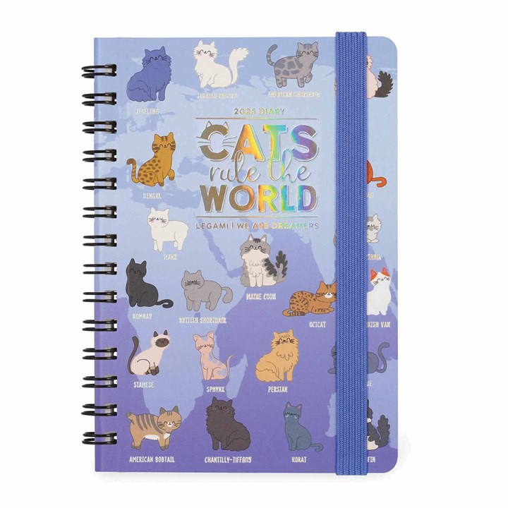 Cats Rule The World Week-To-View A6 Diary 2025