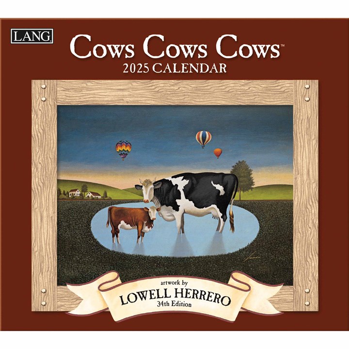 Cows, Cows, Cows Deluxe Calendar 2025