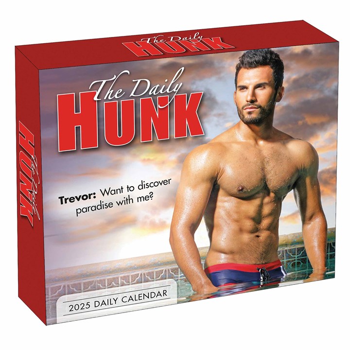 The Daily Hunk Desk Calendar 2025