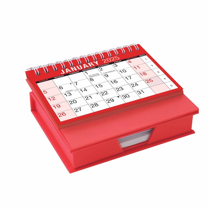 Desktop Calendar With Memo Pad 2025