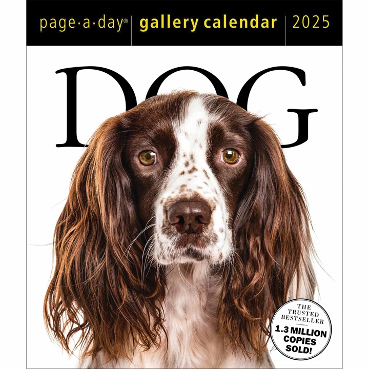 Dog Gallery Desk Calendar 2025