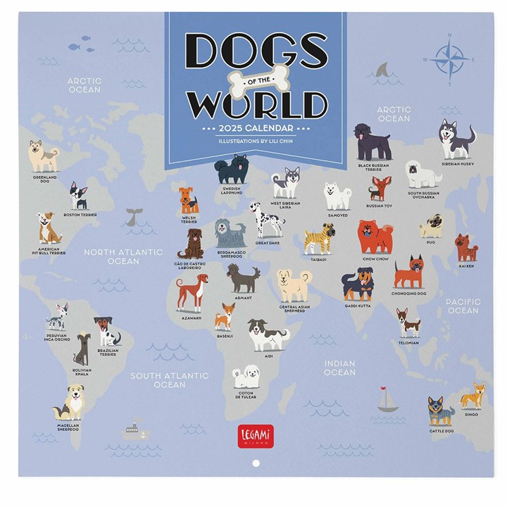 Dogs Of The World Calendar 2025