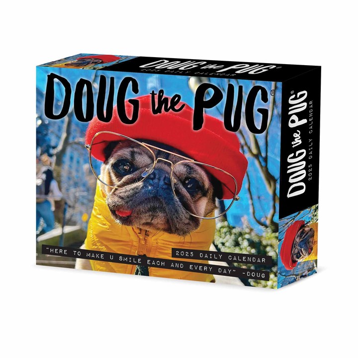 Doug The Pug Desk Calendar 2025