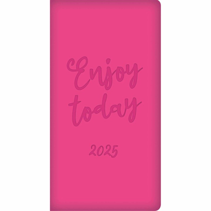 Pink Embossed Slim Diary 2025