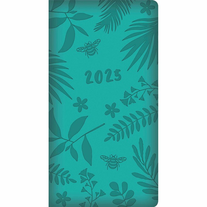 Turquoise Embossed Slim Diary 2025