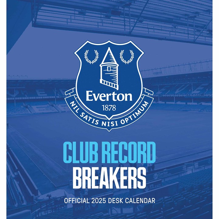 Everton FC, Club Record Breakers Easel Desk Calendar 2025