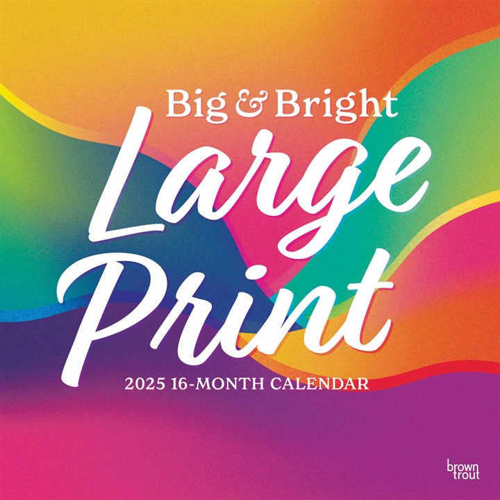 Large Print, Big & Bright Calendar 2025