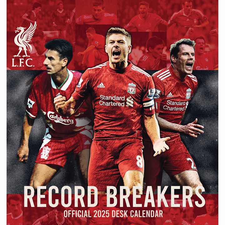 Liverpool FC, Record Breakers Easel Desk Calendar 2025