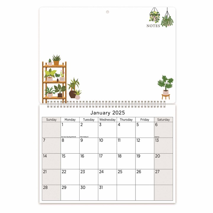 Plants Memo Calendar 2025