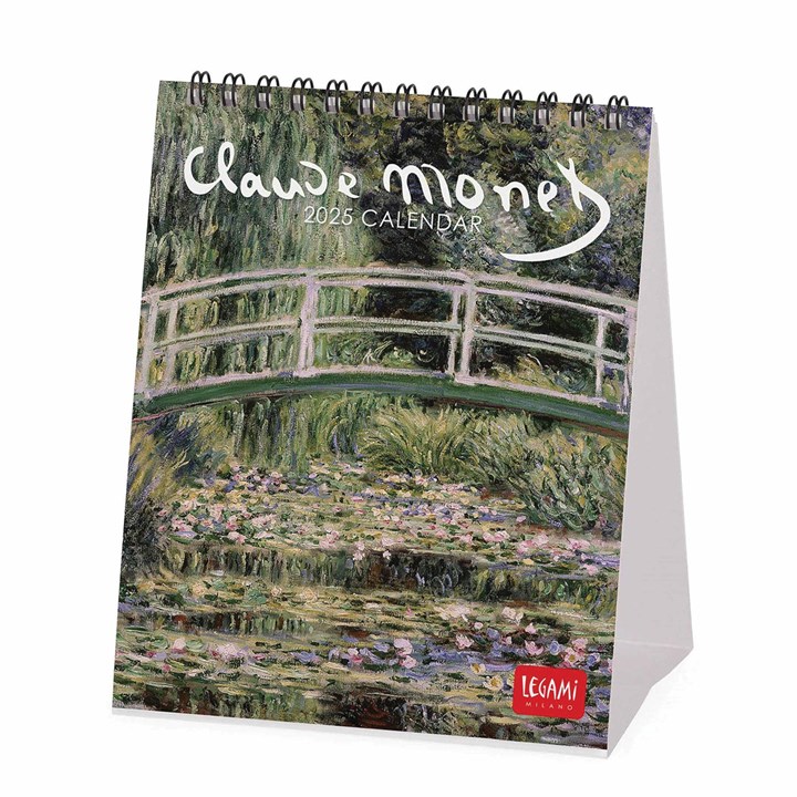 Claude Monet Easel Desk Calendar 2025