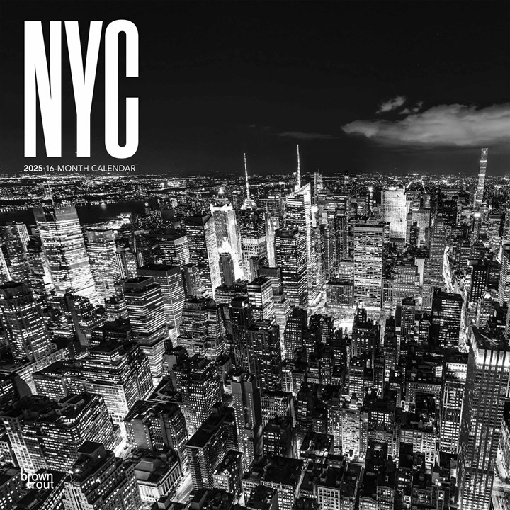 NYC In Black & White Calendar 2025