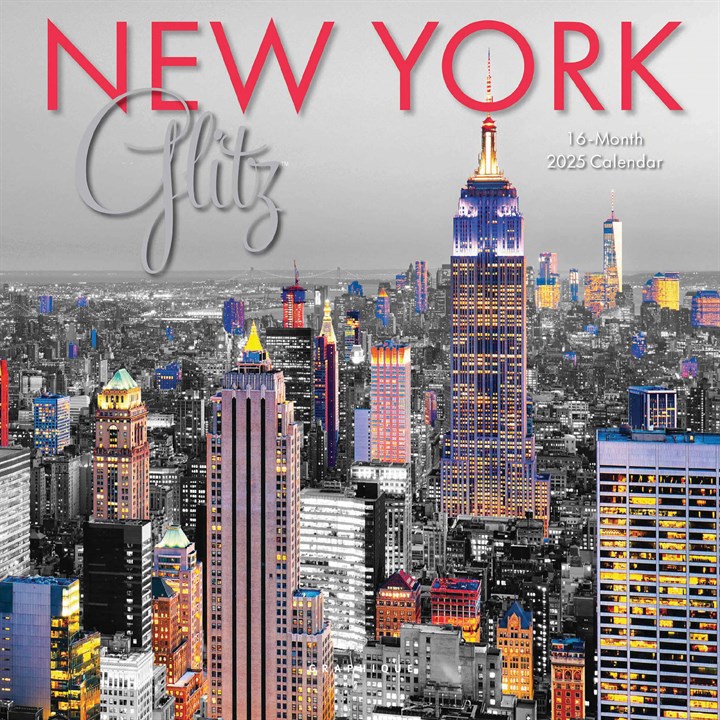New York Glitz Mini Calendar 2025