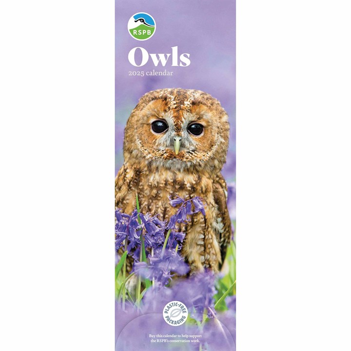 RSPB, Owls Slim Calendar 2025