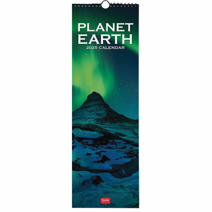 Planet Earth Deluxe Slim Calendar 2025