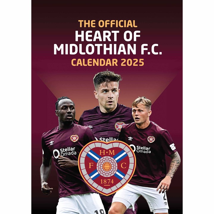 Hearts FC A3 Calendar 2025