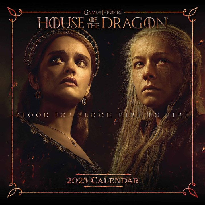 Game of Thrones, House of the Dragon Calendar 2025