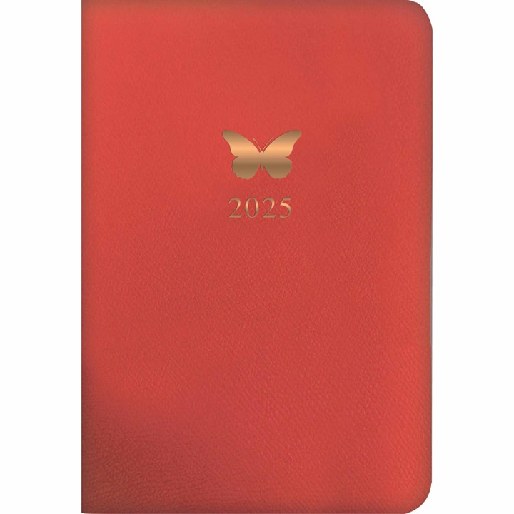 Butterfly Leatherette A7 Diary 2025