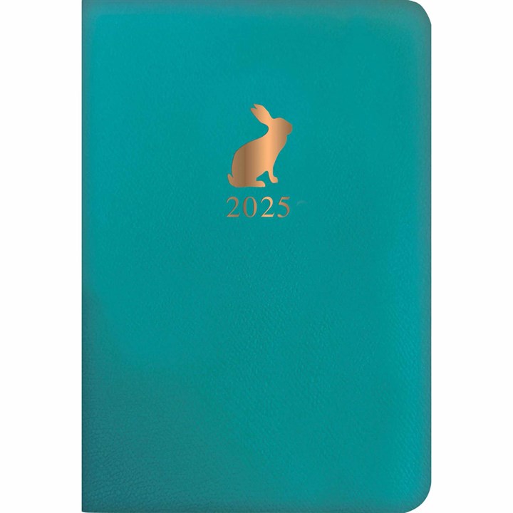 Hare & Butterfly Leatherette A7 Diary 2025