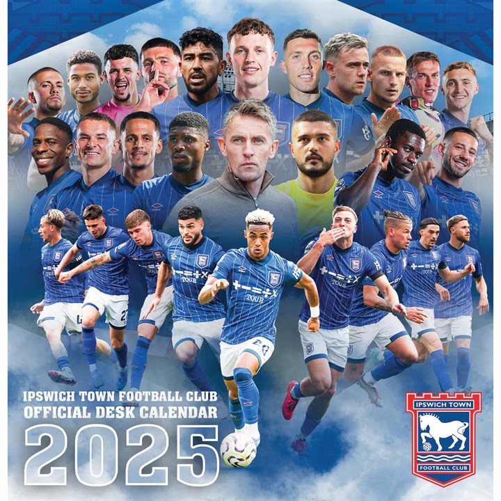 Ipswich Town FC Easel Desk Calendar 2025