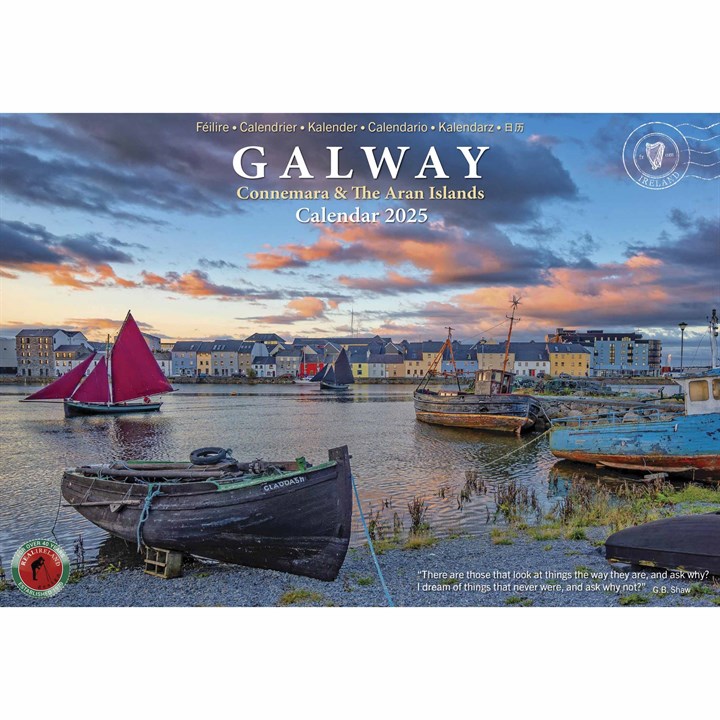 Galway, Connemara and Aran Islands A4 Calendar 2025