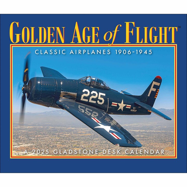 Golden Age Of Flight Desk Calendar 2025