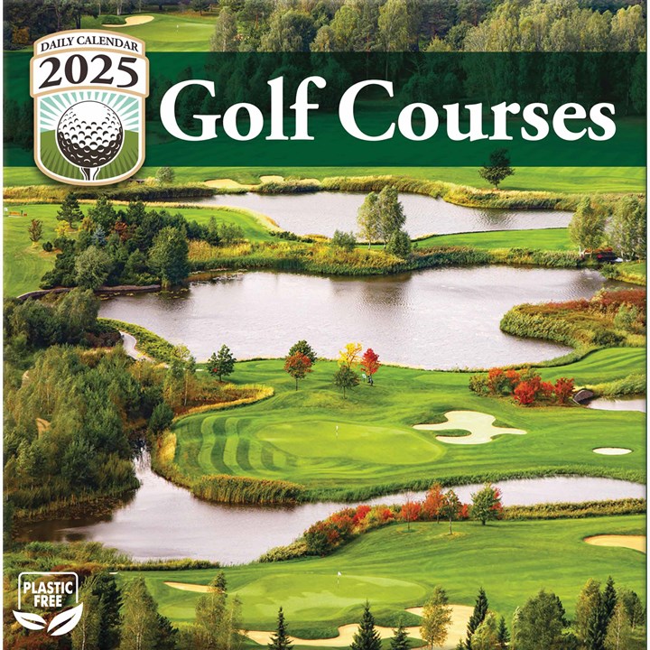 Golf Courses Desk Calendar 2025