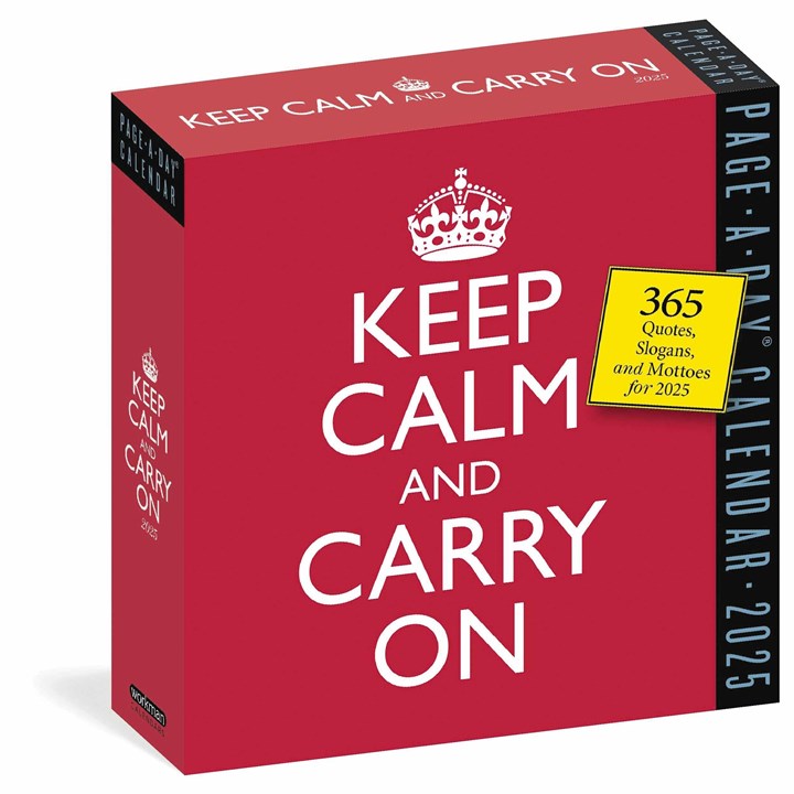 Keep Calm And Carry On Desk Calendar 2025