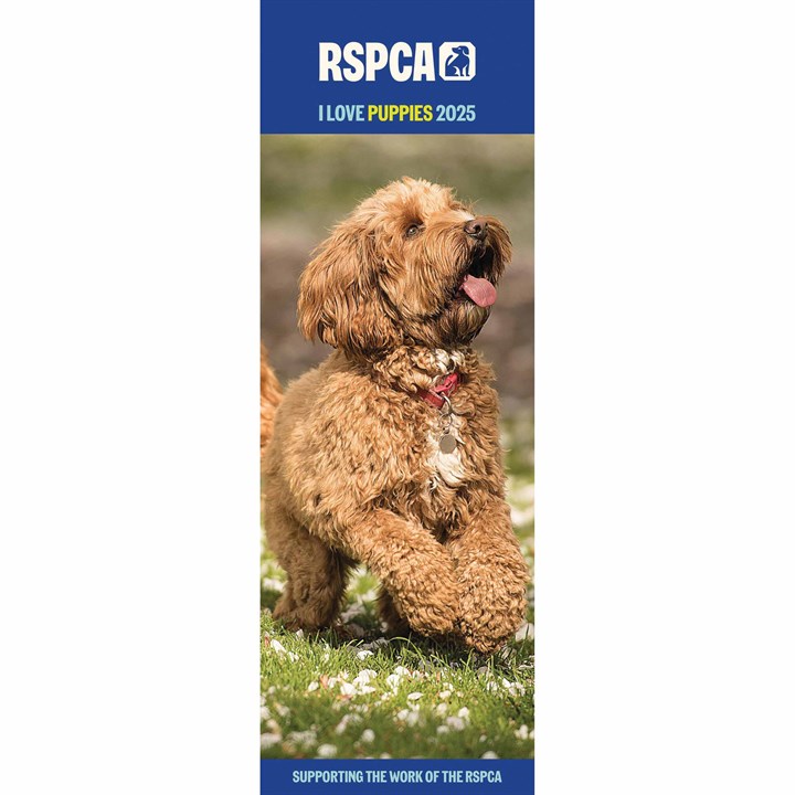 RSPCA, I Love Puppies Slim Calendar 2025