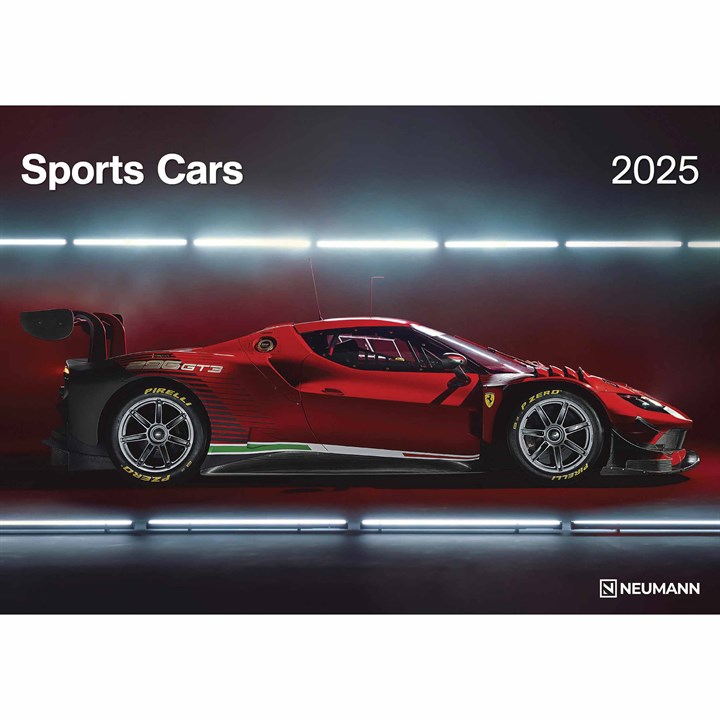 Sports Cars A3 Calendar 2025