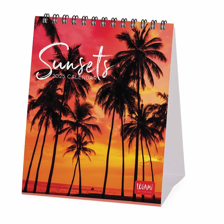 Sunsets Easel Desk Calendar 2025