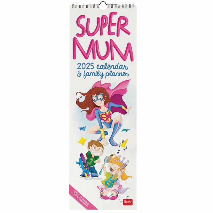 Super Mum Deluxe Slim Family Planner 2025