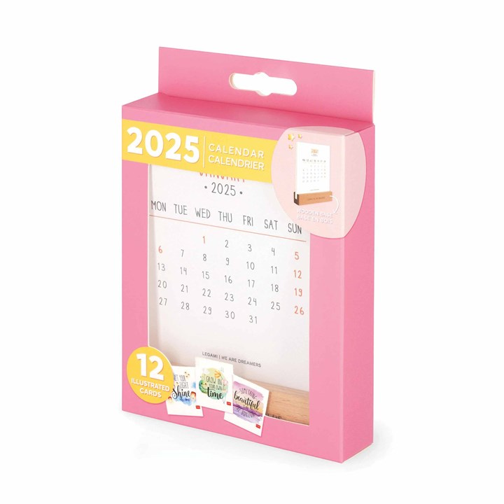 Wooden Block Desk Calendar 2025