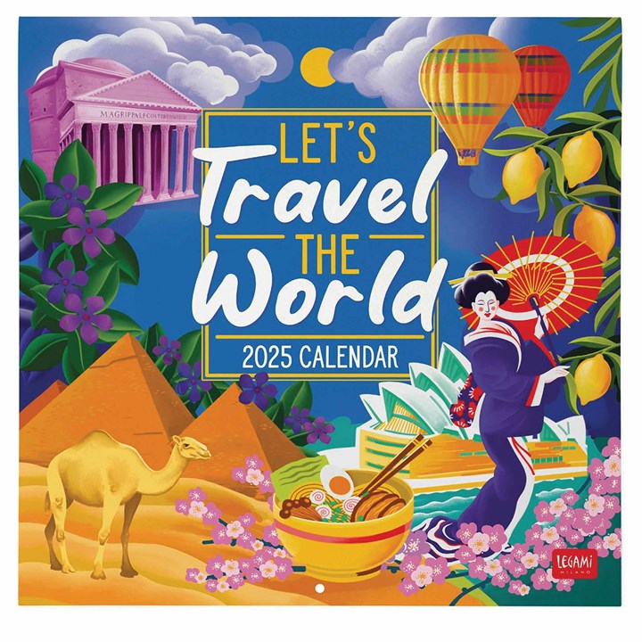 Lets Travel The World Calendar 2025