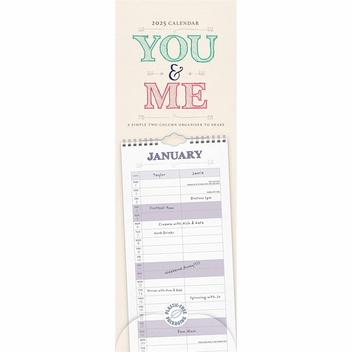 You & Me Couples Slim Planner 2025