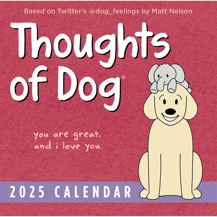 Thoughts Of Dog Desk Calendar 2025